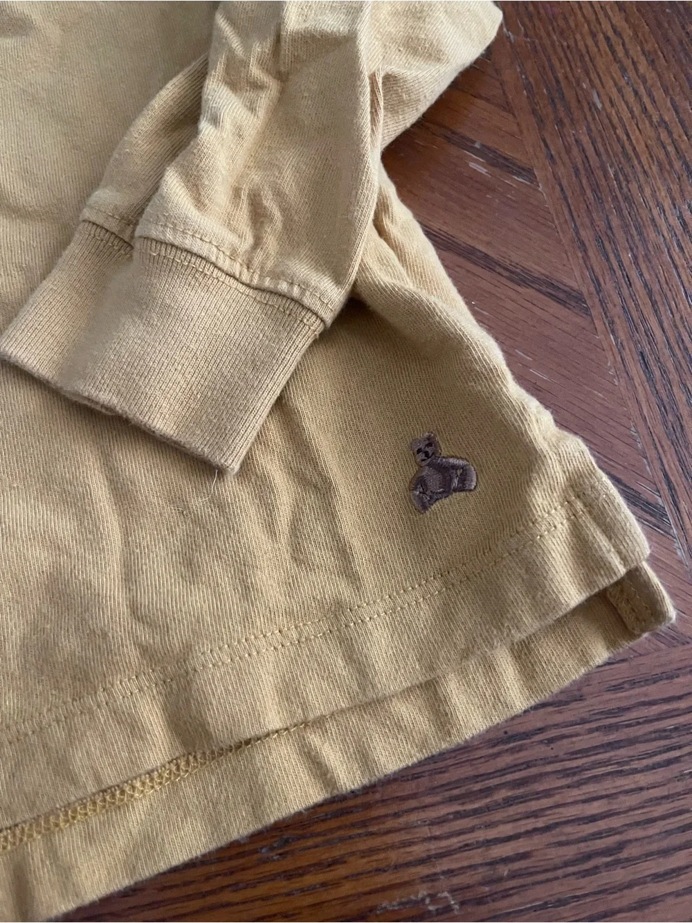GAP Navy and Mustard Colorblock Long-Sleeve Tee